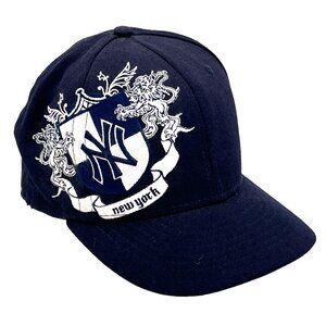 New Era New York Yankees Navy Blue Crest Logo 59Fifty Wool Fitted MLB Cap 7 1/2